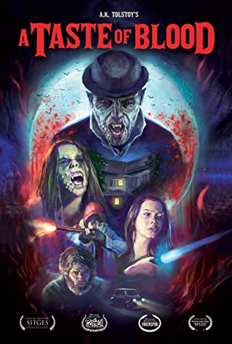 DVD cover for horror film "A Taste of Blood" featuring a vampire.