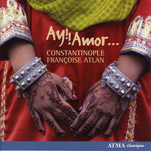 CD cover: hands with henna, ornate sleeves, and text "Ay!! Amor...