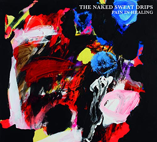 Album cover with abstract, colorful paint strokes on a black background.