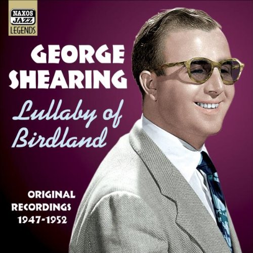 CD cover featuring George Shearing, a man in a suit and sunglasses, against a purple background.