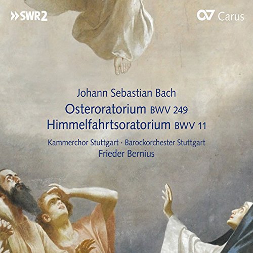 CD cover featuring a painting of people looking up at a descending figure.