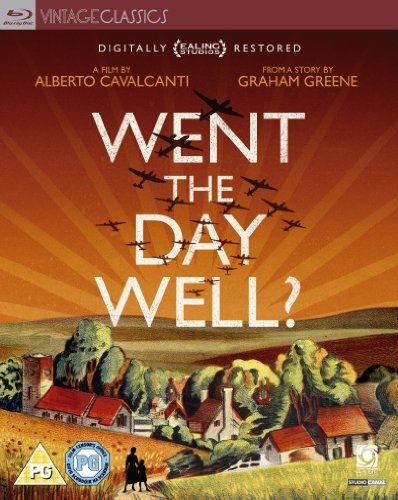 Blu-ray cover for “Went The Day Well?” with planes and a village.