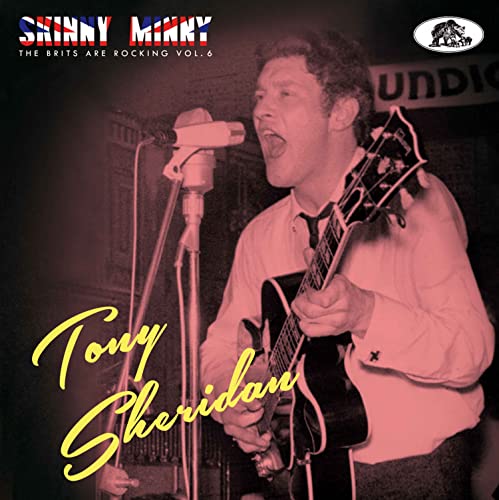 CD cover featuring Tony Sheridan singing into a vintage microphone with a guitar.