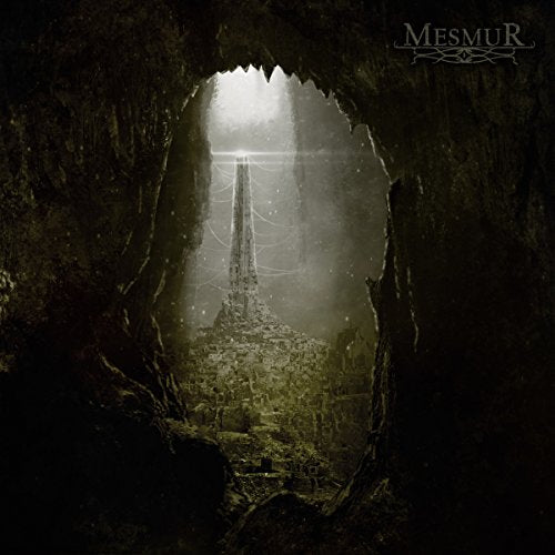 "CD cover art featuring a dark, mystical landscape with a glowing tower in the distance."