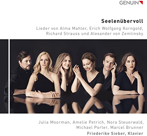 CD cover featuring six formally dressed performers reflected in a glossy surface.