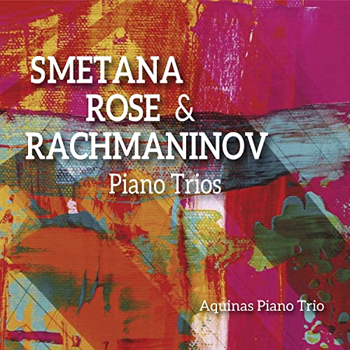 CD cover with composersā names āSmetana, Rose & Rachmaninovā in white text.