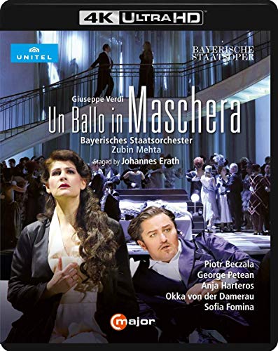 Blu-ray cover for Verdi’s “Un Ballo in Maschera” opera performance.