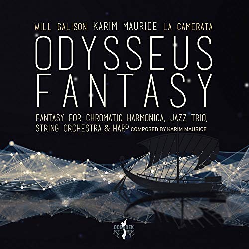 "CD cover art with a boat on water, against a black background with constellation pattern."