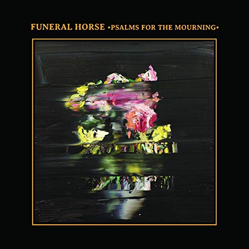 Album cover for Funeral Horse, featuring painted flowers on black.
