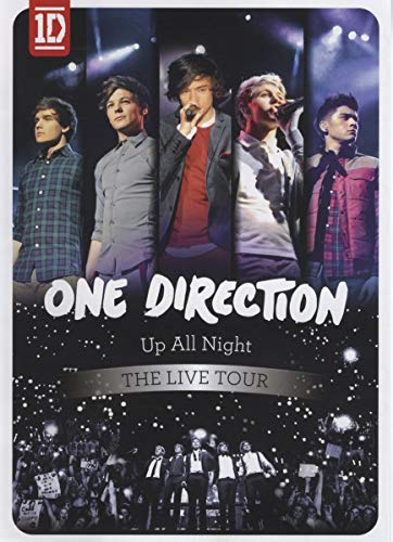 One Direction concert DVD cover featuring five young men performing onstage.