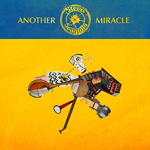 CD cover for Steve N Seagulls’ “Another Miracle” with cartoon instruments.