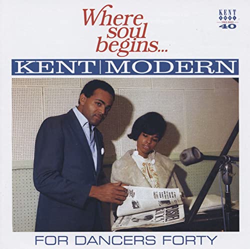 CD cover: man and woman in a recording studio, "For Dancers Forty".