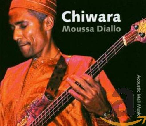 Moussa Diallo album cover featuring a man playing a bass guitar.