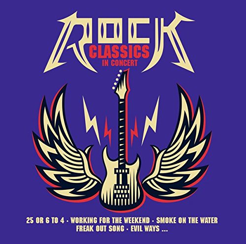 CD cover: “Rock Classics In Concert” with a golden electric guitar and wings.