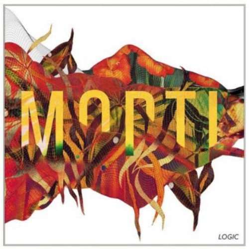 The image depicts a CD cover with a vibrant, abstract design. Alt text: "Mopti album cover featuring abstract, colorful shapes and 'Mopti' in yellow."