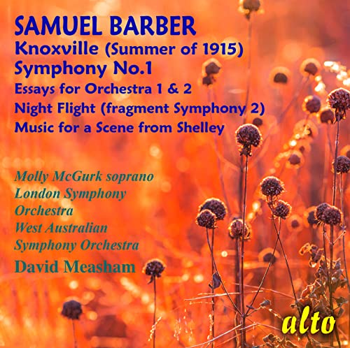 CD cover for Samuel Barber compositions featuring Molly McGurk and David Measham.