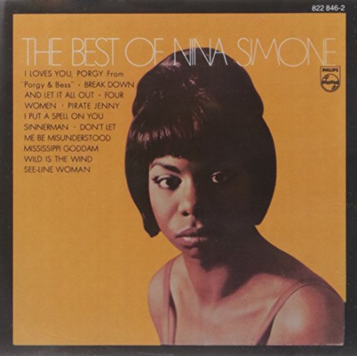 Nina Simone album cover, “The Best Of,” featuring a portrait of the singer.