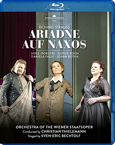 Blue "Ariadne auf Naxos" Blu-ray case with three opera performers on the cover.