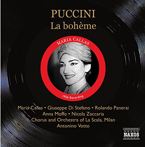 CD cover for Puccini’s *La Bohème* featuring a portrait of Maria Callas.