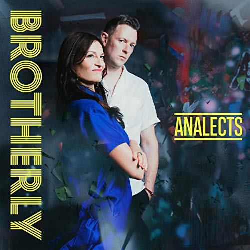 Album cover for Brotherly’s “Analects” featuring a man and woman’s portrait.