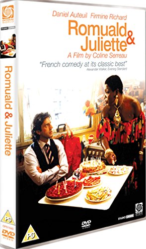 DVD cover for “Romuald & Juliette” featuring two people and food.