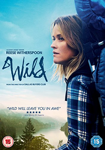 DVD cover featuring Reese Witherspoon in a plaid shirt with a large backpack.