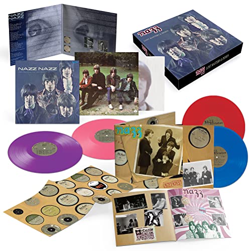 Nazz vinyl box set with colorful records and band photos.