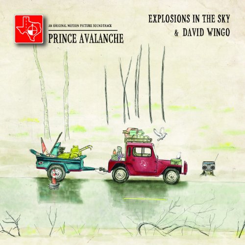 CD cover for "Prince Avalanche" soundtrack with illustrated car and trailer.