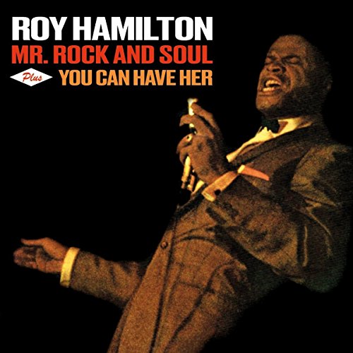 Roy Hamilton album cover: singer with microphone, dark background, red text.