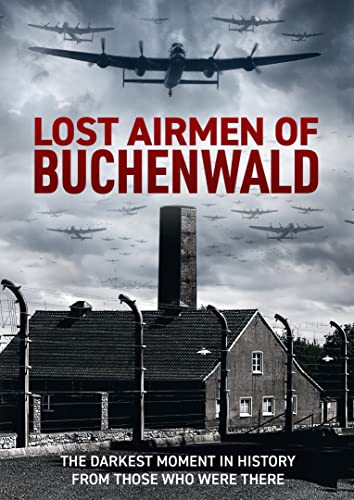 DVD cover: Airplanes over Buchenwald concentration camp, smokestack visible.