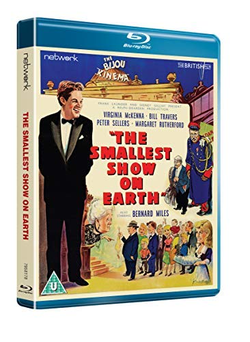 Blu-ray case for "The Smallest Show On Earth" with film poster art.