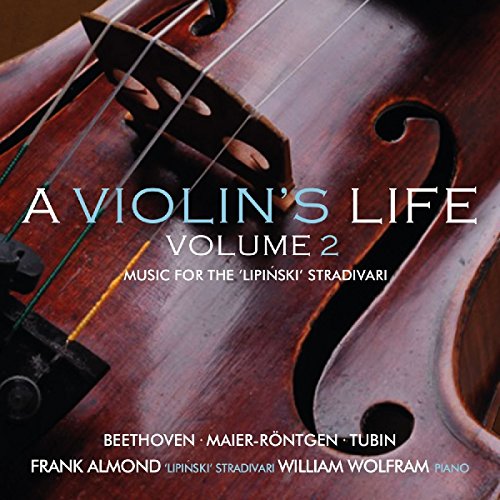 "CD cover featuring a close-up of a violin's body and strings."