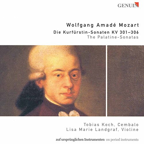 CD cover featuring a portrait of Wolfgang Amade Mozart in 18th-century attire.