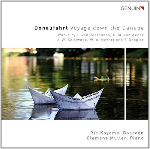 "CD cover with three paper boats on a river, white background, and artist names."