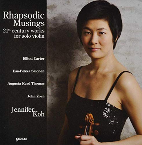 CD cover featuring violinist Jennifer Koh holding her instrument.