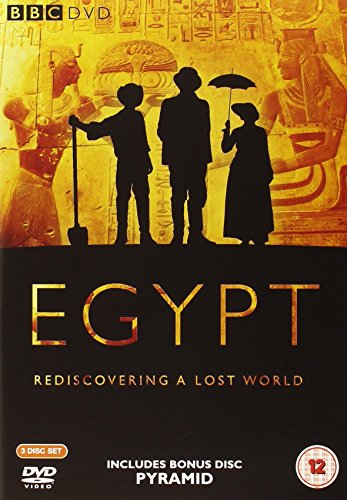 DVD cover featuring silhouettes of three people against an ancient Egyptian hieroglyphic background.