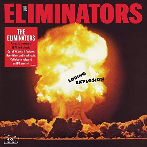 Vinyl record cover featuring a large, fiery mushroom cloud and band name.