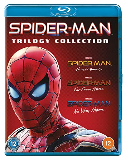 Spider-Man trilogy Blu-ray case featuring Spider-Man’s masked face.
