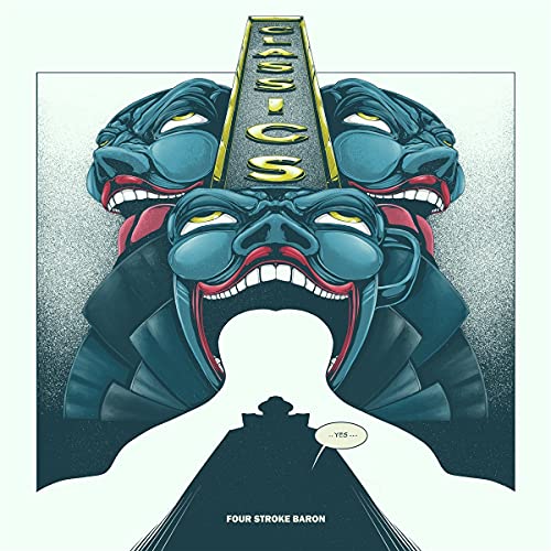 CD cover: blue faces with open mouths below a yellow sign.