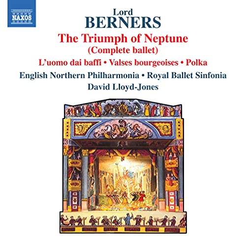"CD cover with ornate stage design and text describing Lord Berners' ballet compositions."