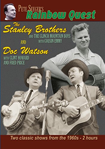 DVD cover featuring three men playing stringed instruments, with Pete Seeger's portrait above.