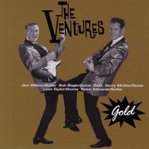 CD cover for The Ventures' "Gold" featuring two musicians with guitars.