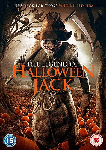DVD cover for "The Legend of Halloween Jack" featuring a scary scarecrow.