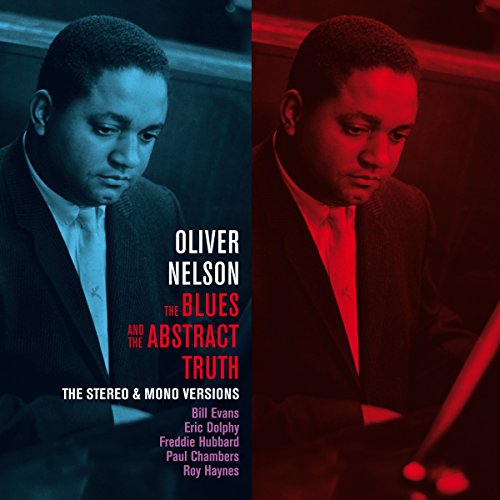 Album cover featuring a man in a suit, split into blue and red halves.