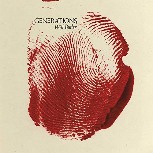 Red fingerprint album cover for Will Butler’s “Generations.”