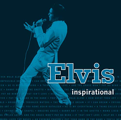 Blue-toned CD cover featuring Elvis Presley performing with song titles.