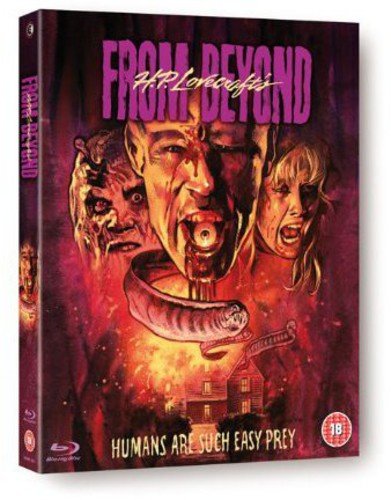 From Beyond" Blu-ray cover featuring distorted faces and a monstrous creature.