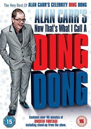 DVD cover featuring Alan Carr in a grey suit, smiling, with bold title text.