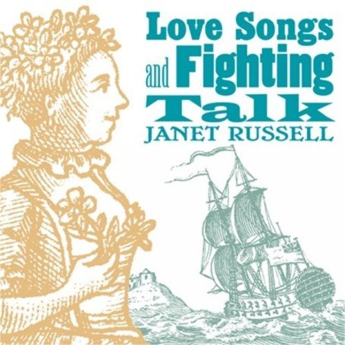 "CD cover featuring a woman and a sailing ship in yellow and green."