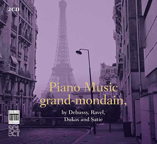 CD cover with Eiffel Tower image and yellow text "Piano Music grand-mondain".